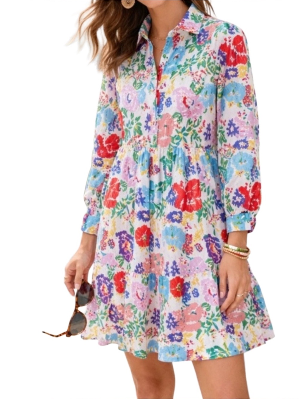Tuckernuck Ro’s Garden Fantasia Floral Cotton Shirt Dress